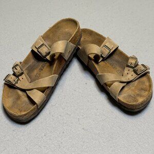 Birkenstock UE Size 40 / US 9.5 Franca Tobacco Brown Waxy Leather Outdoor